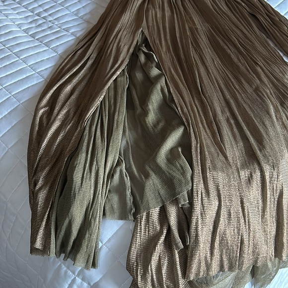 Maria Lucia Hohan Formal Wedding Cocktail Champagne Long Evening Dress. - Picture 7 of 9